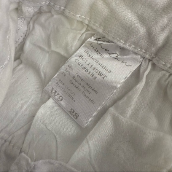 KANCAN White Distressed High Rise Denim Shorts Women’s Size 9 / 28 - Picture 4 of 6